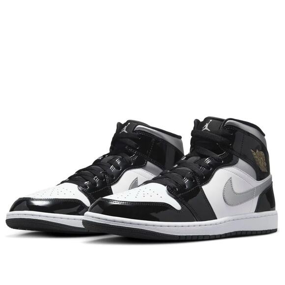 NEW Nike Air Jordan 1 Mid SE Black Silver White HV0789-010 Men’s Size Multi main image 7